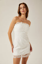 Valérie dantelli straplez mini elbise