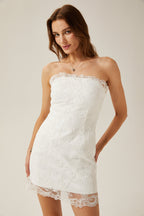 Valérie dantelli straplez mini elbise