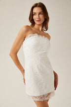 Valérie dantelli straplez mini elbise