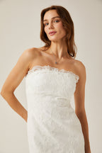 Valérie dantelli straplez mini elbise