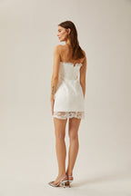 Valérie dantelli straplez mini elbise