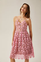 Jocelyne kesim midi elbise