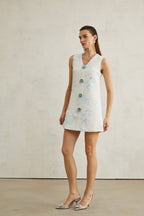 Madeleine çiçek mini elbise