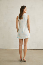 Madeleine çiçek mini elbise