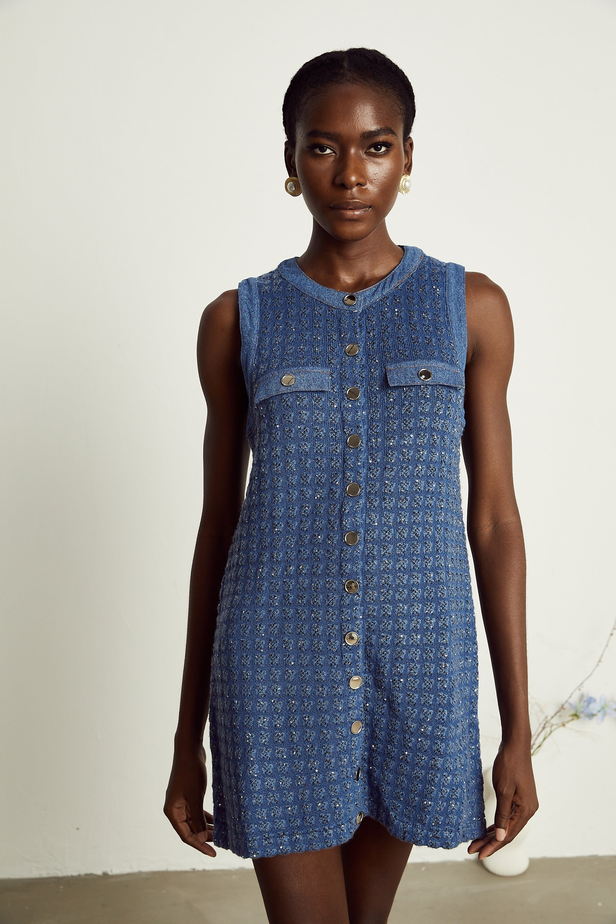 Sylvie payetli mini elbise