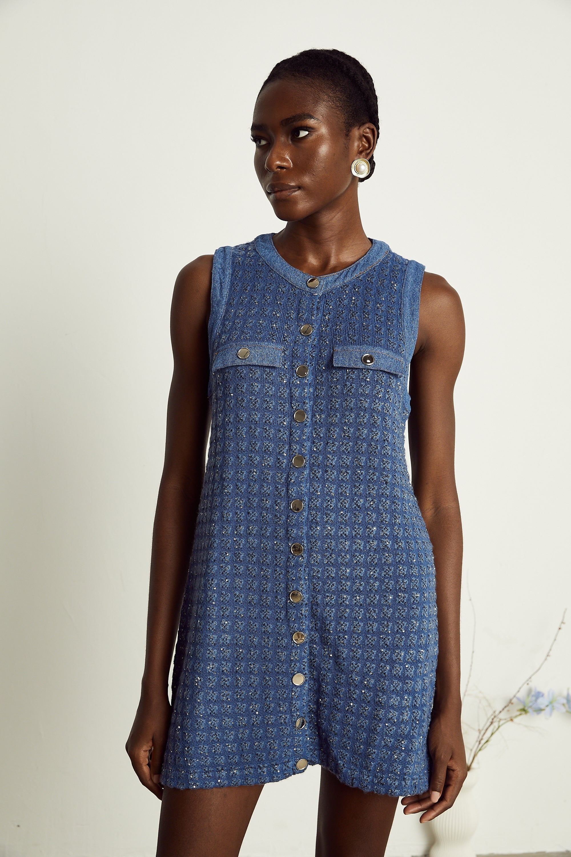 Sylvie payetli mini elbise