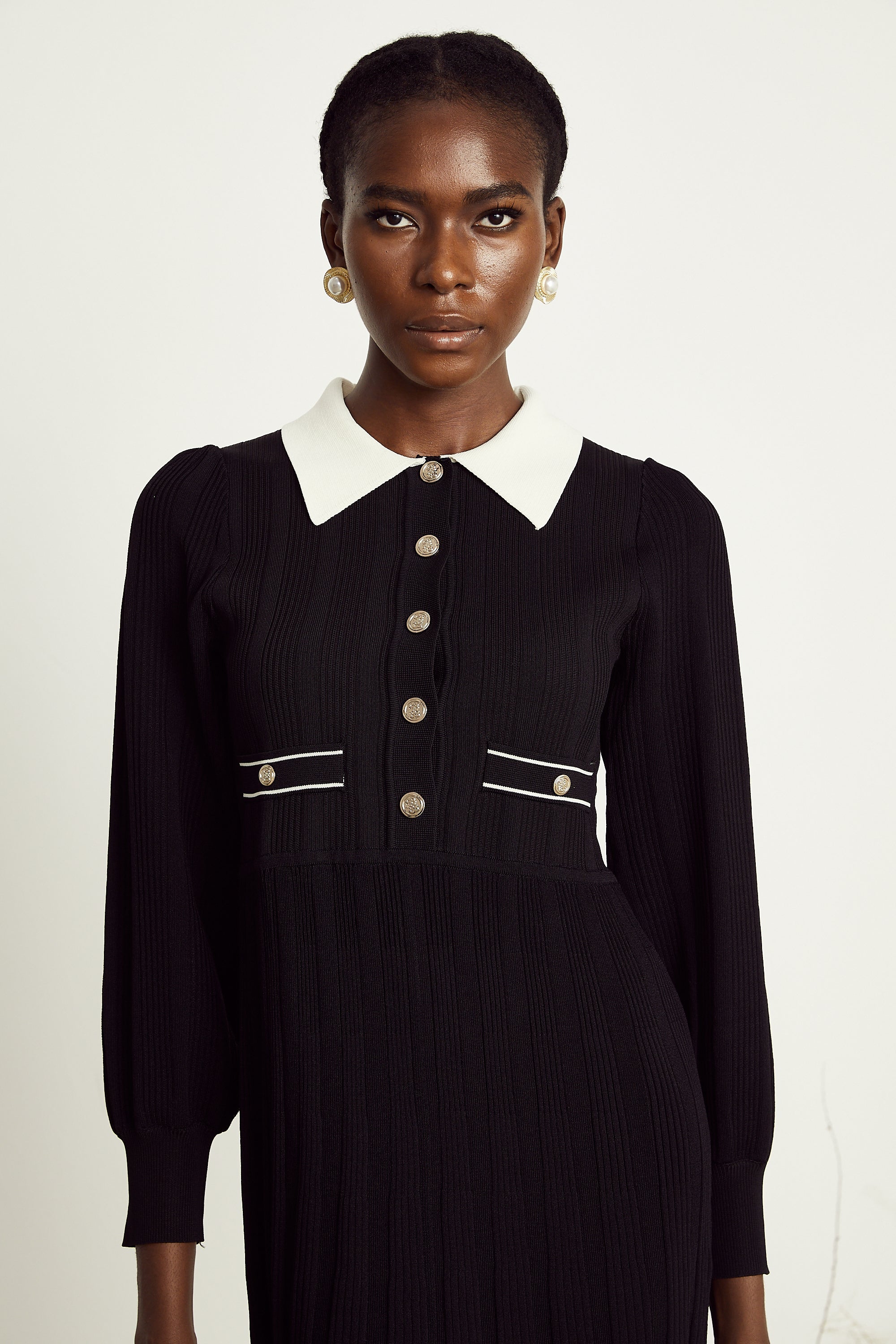 Rosalie örgü mini elbise