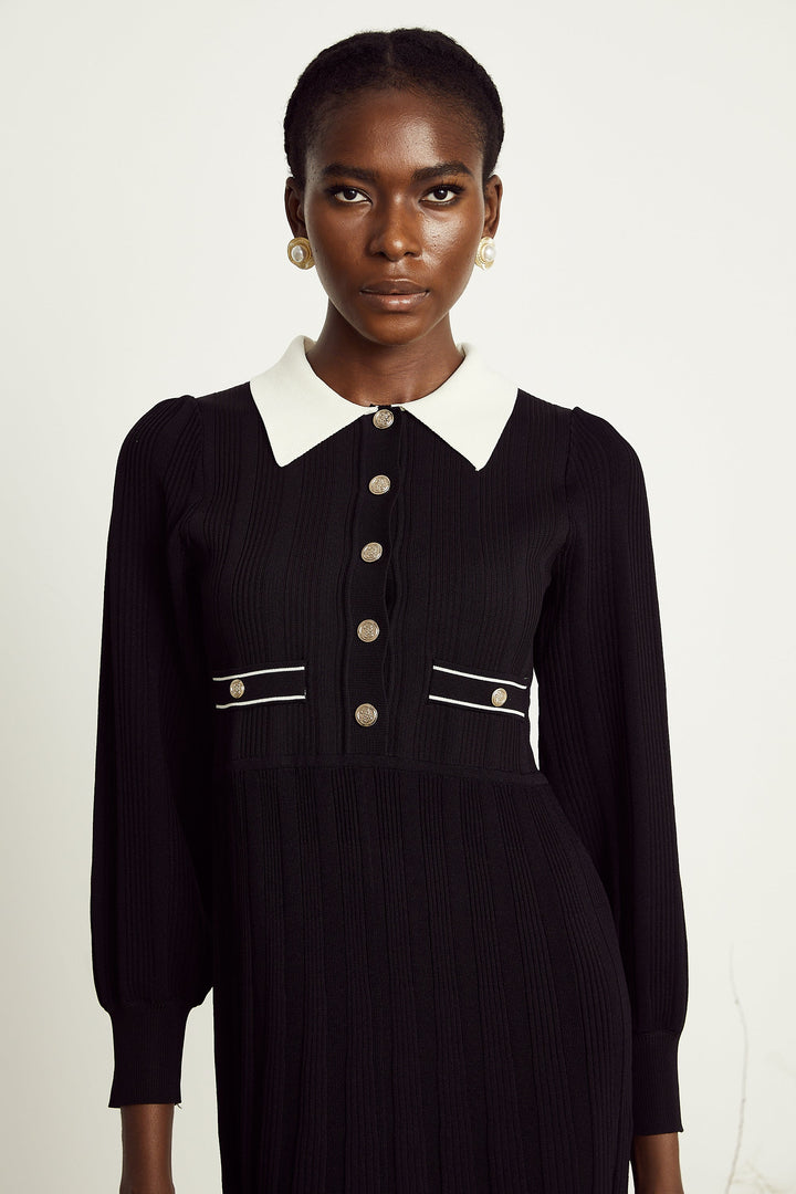 Rosalie örgü mini elbise