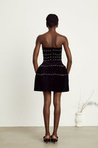 Camille kadife mini elbise