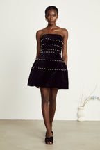 Camille kadife mini elbise