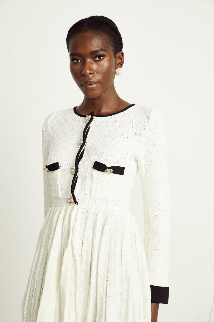 Solange örgü mini elbise