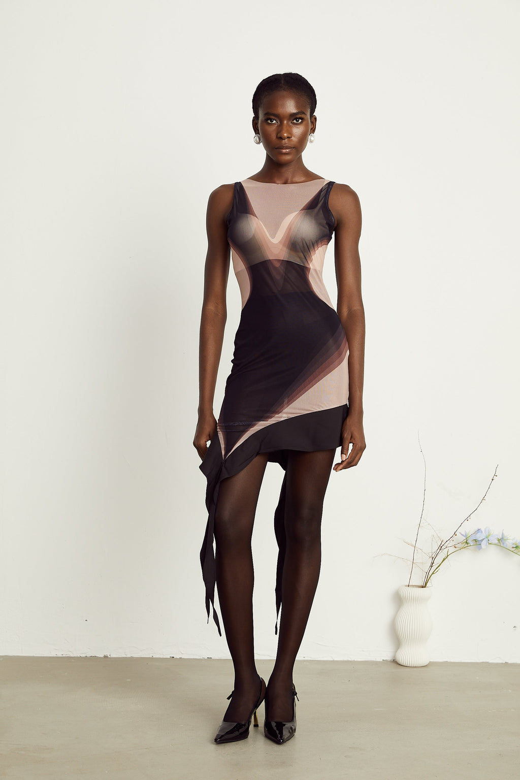 Irène file mini elbise