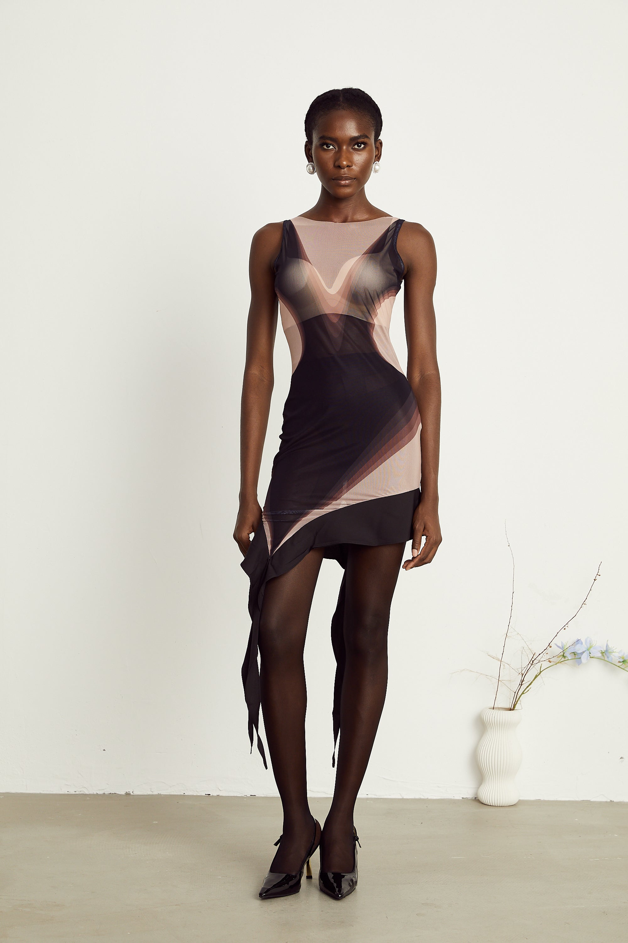 Irène file mini elbise