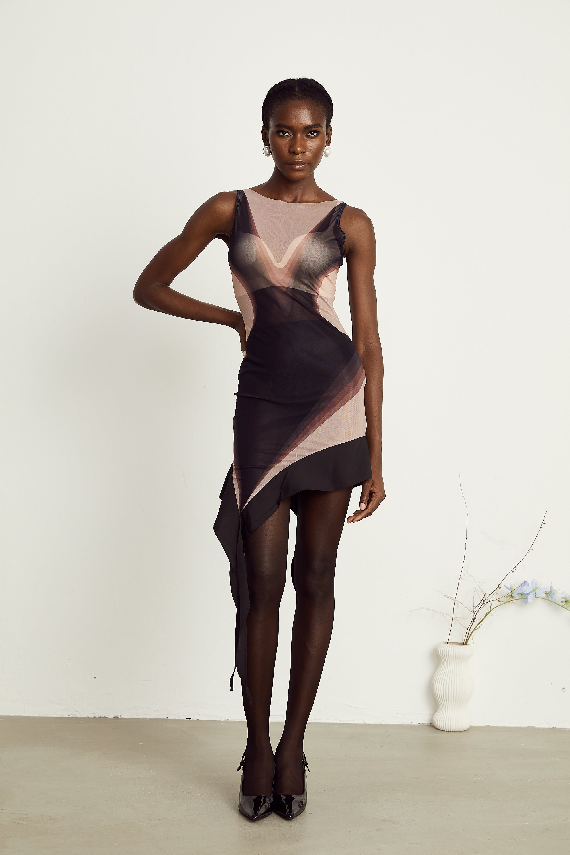 Irène file mini elbise