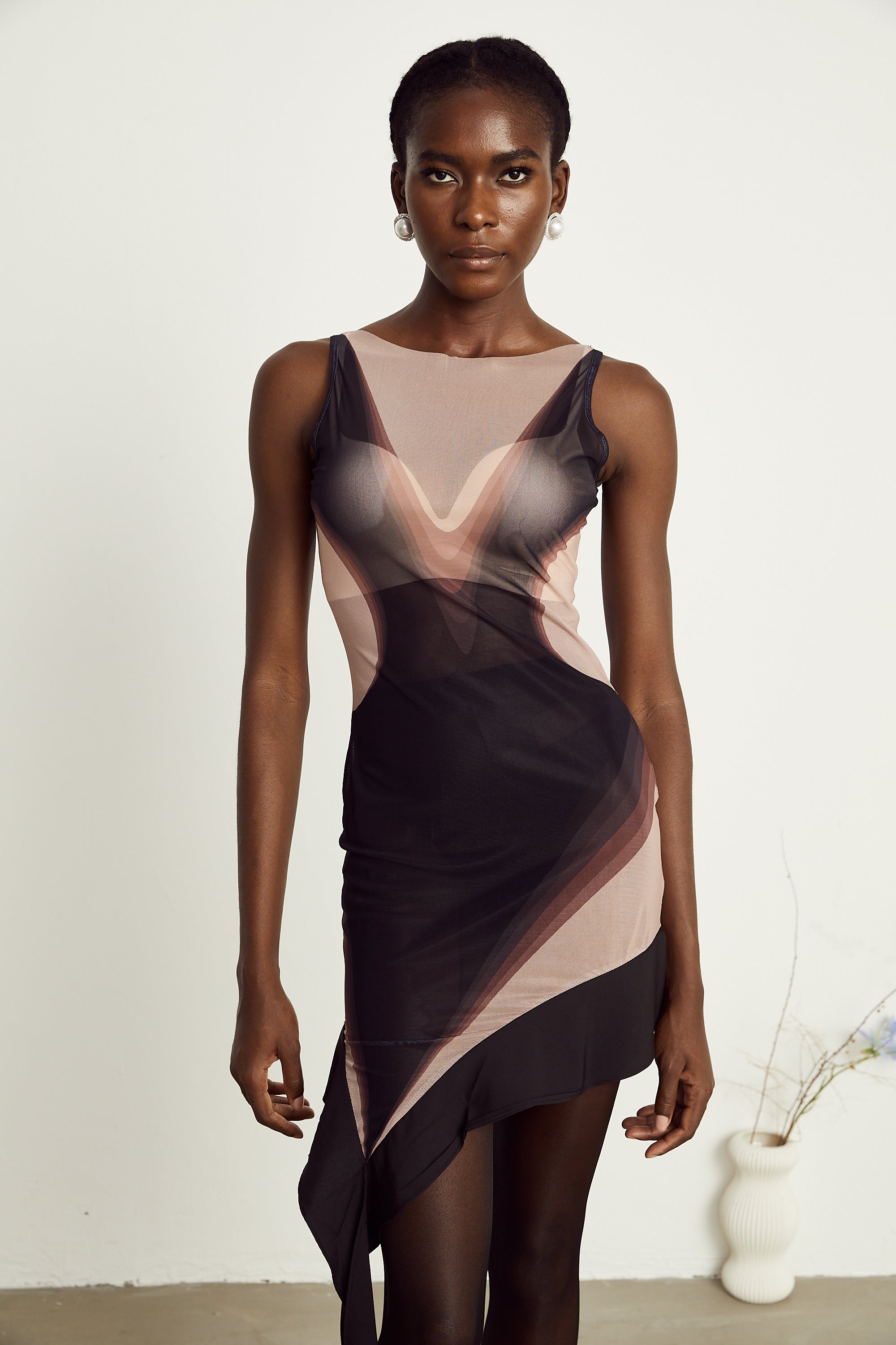 Irène file mini elbise