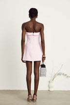Amelie straplez mini elbise