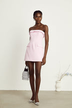 Amelie straplez mini elbise