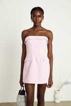 Amelie straplez mini elbise