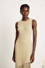 Sophie asimetrik midi elbise