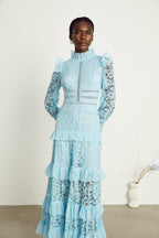 Sabine dantel maksi elbise