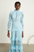 Sabine dantel maksi elbise