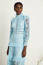 Sabine dantel maksi elbise