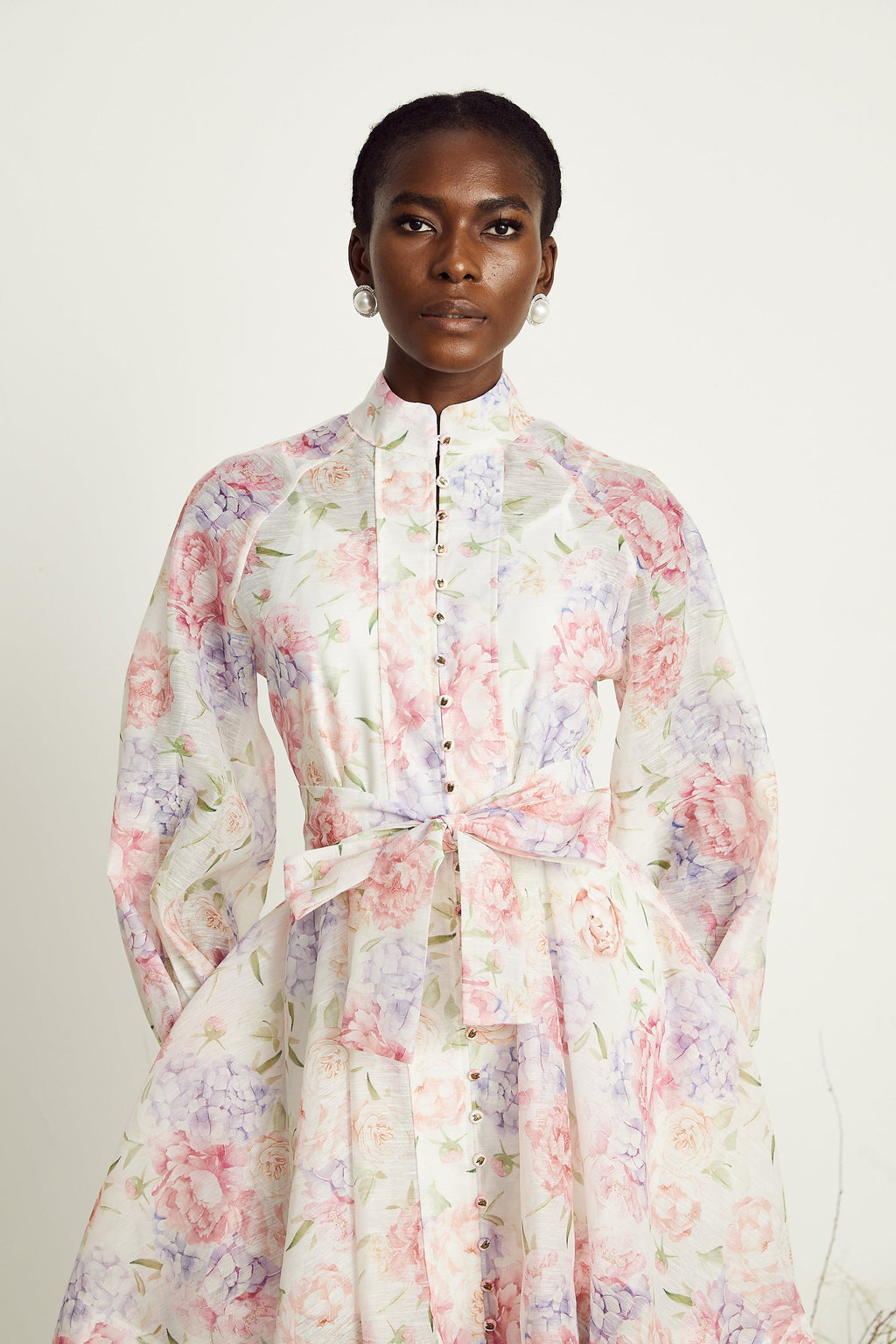 Éliane çiçek kloş mini elbise