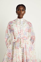 Éliane çiçek kloş mini elbise