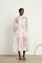 Éliane kloş midi elbise