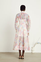 Éliane kloş midi elbise