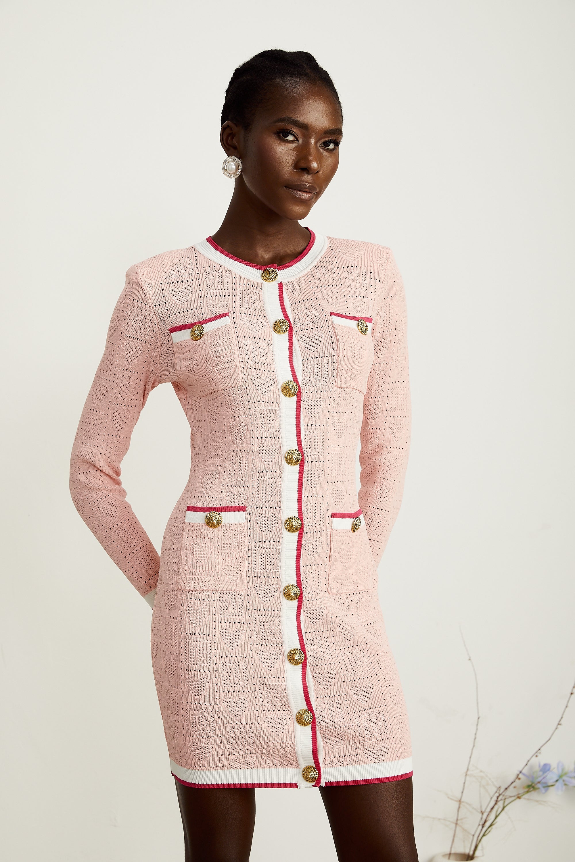 Karine örgü mini elbise