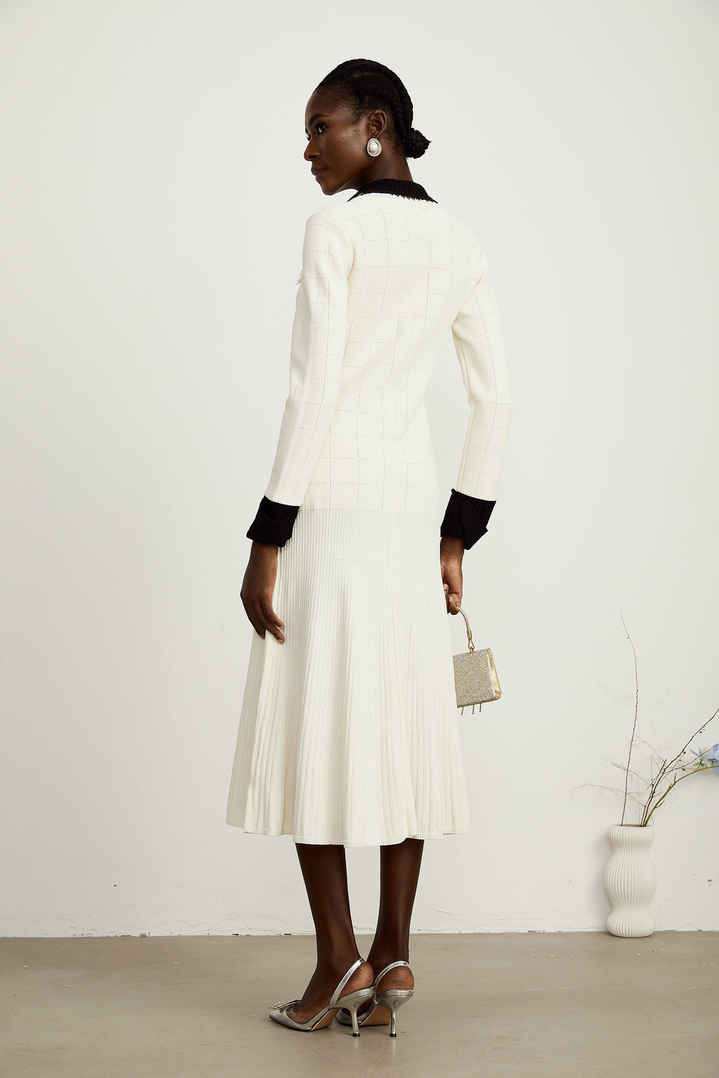 Cécilie midi elbise