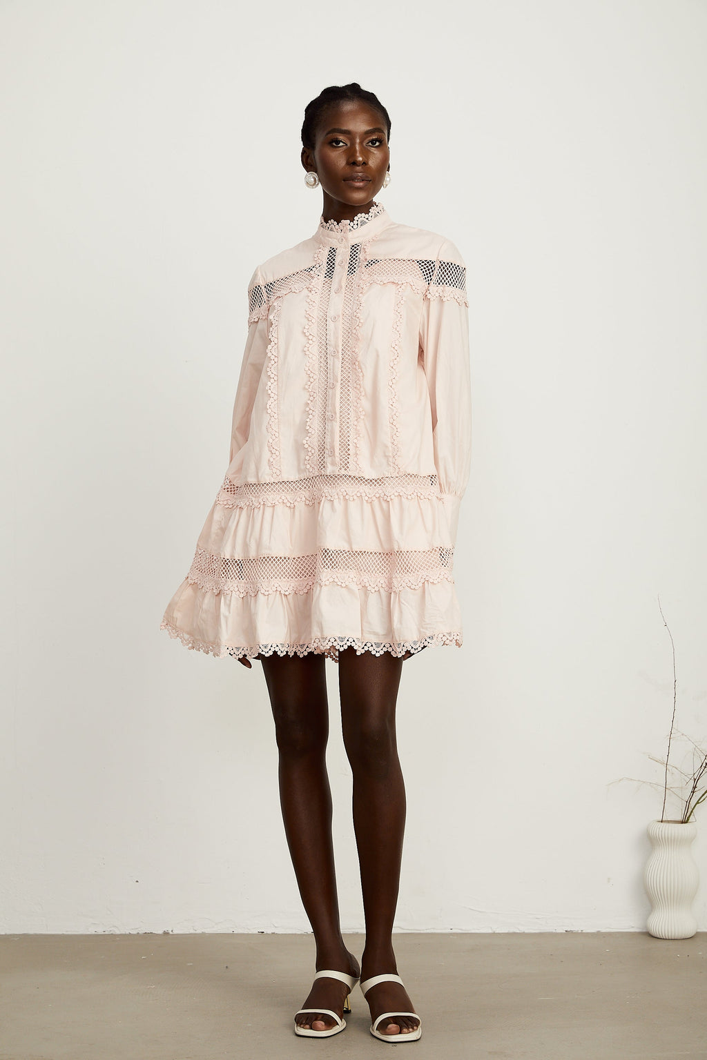 Enora dekolte mini elbise