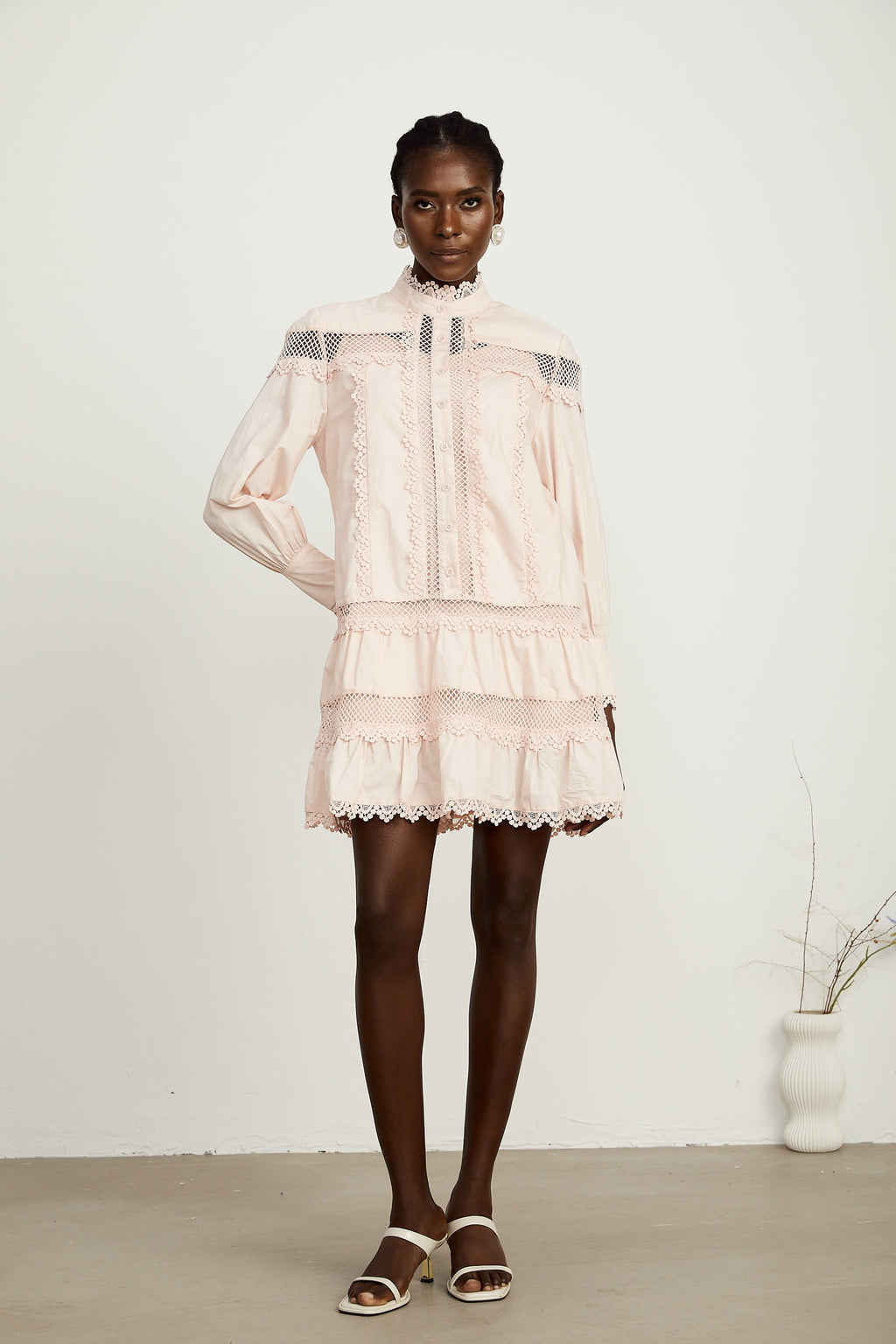 Enora dekolte mini elbise