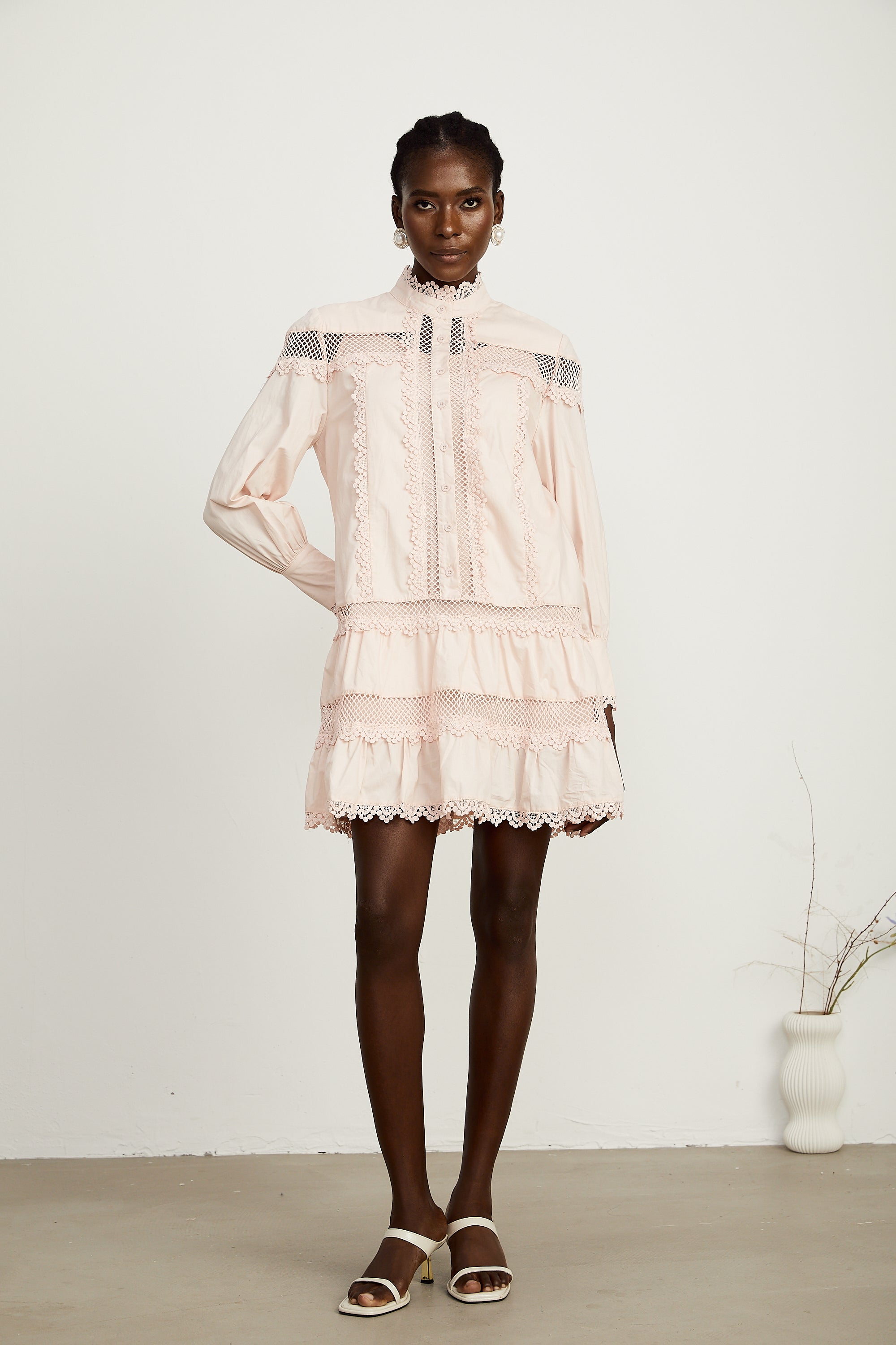 Enora dekolte mini elbise