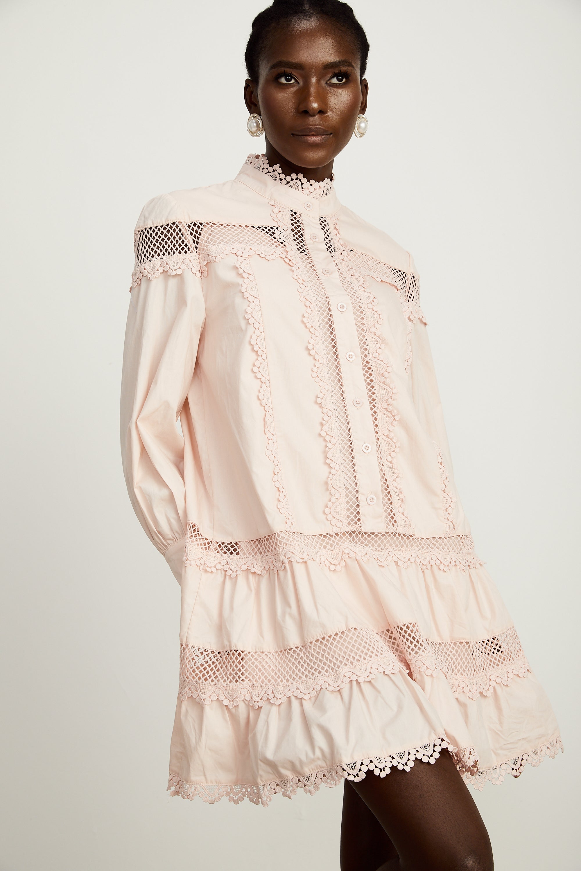 Enora dekolte mini elbise