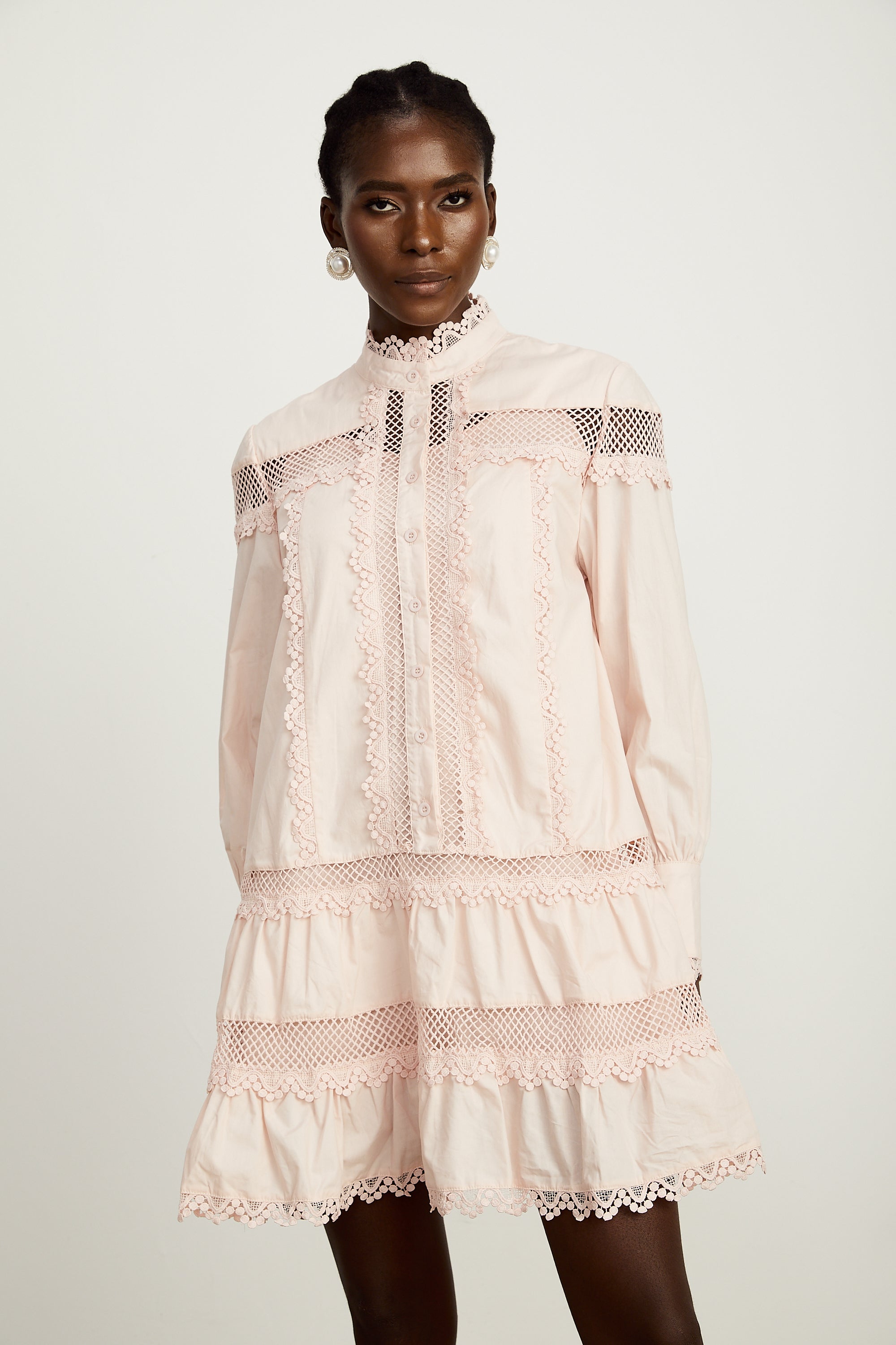 Enora dekolte mini elbise