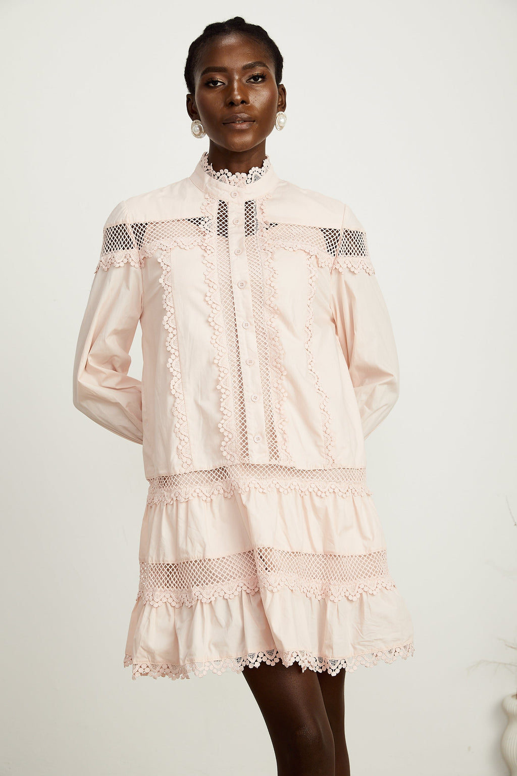 Enora dekolte mini elbise