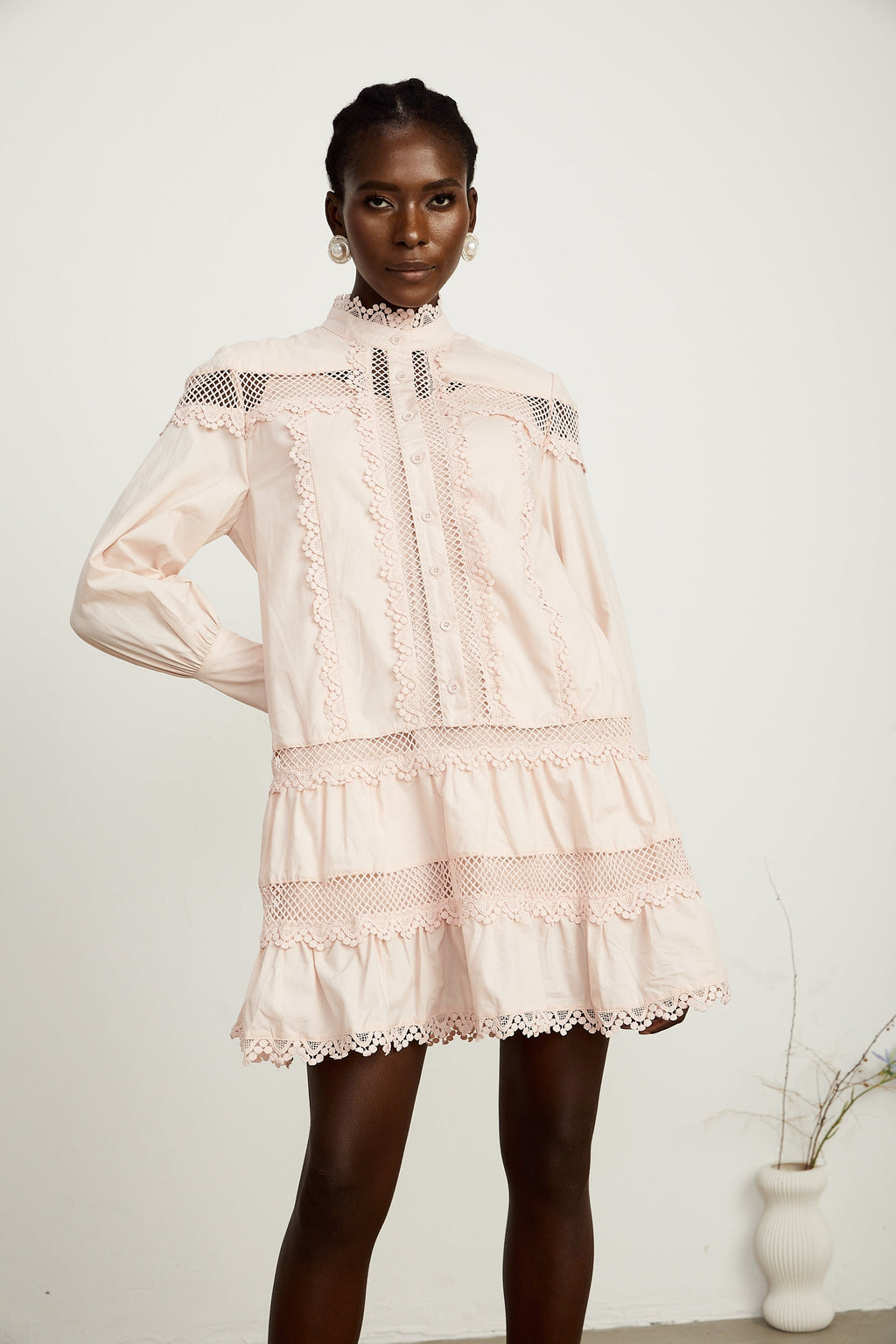 Enora dekolte mini elbise