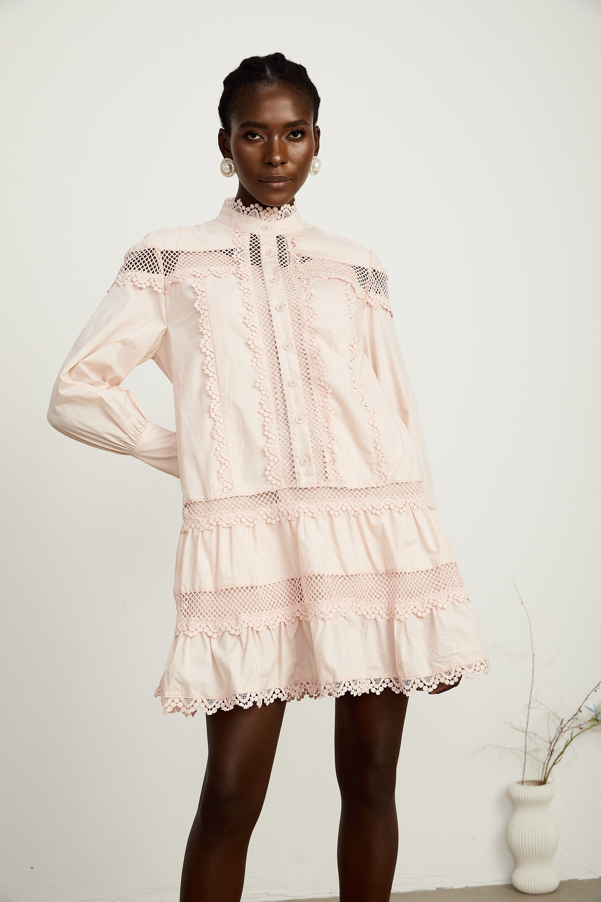 Enora dekolte mini elbise