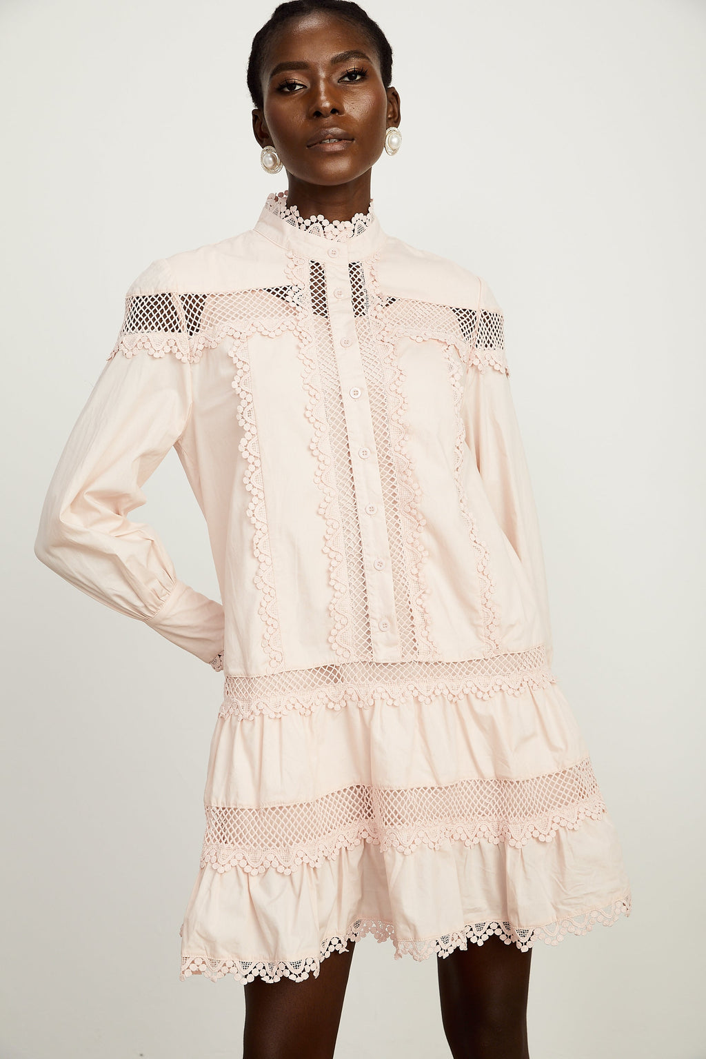 Enora dekolte mini elbise