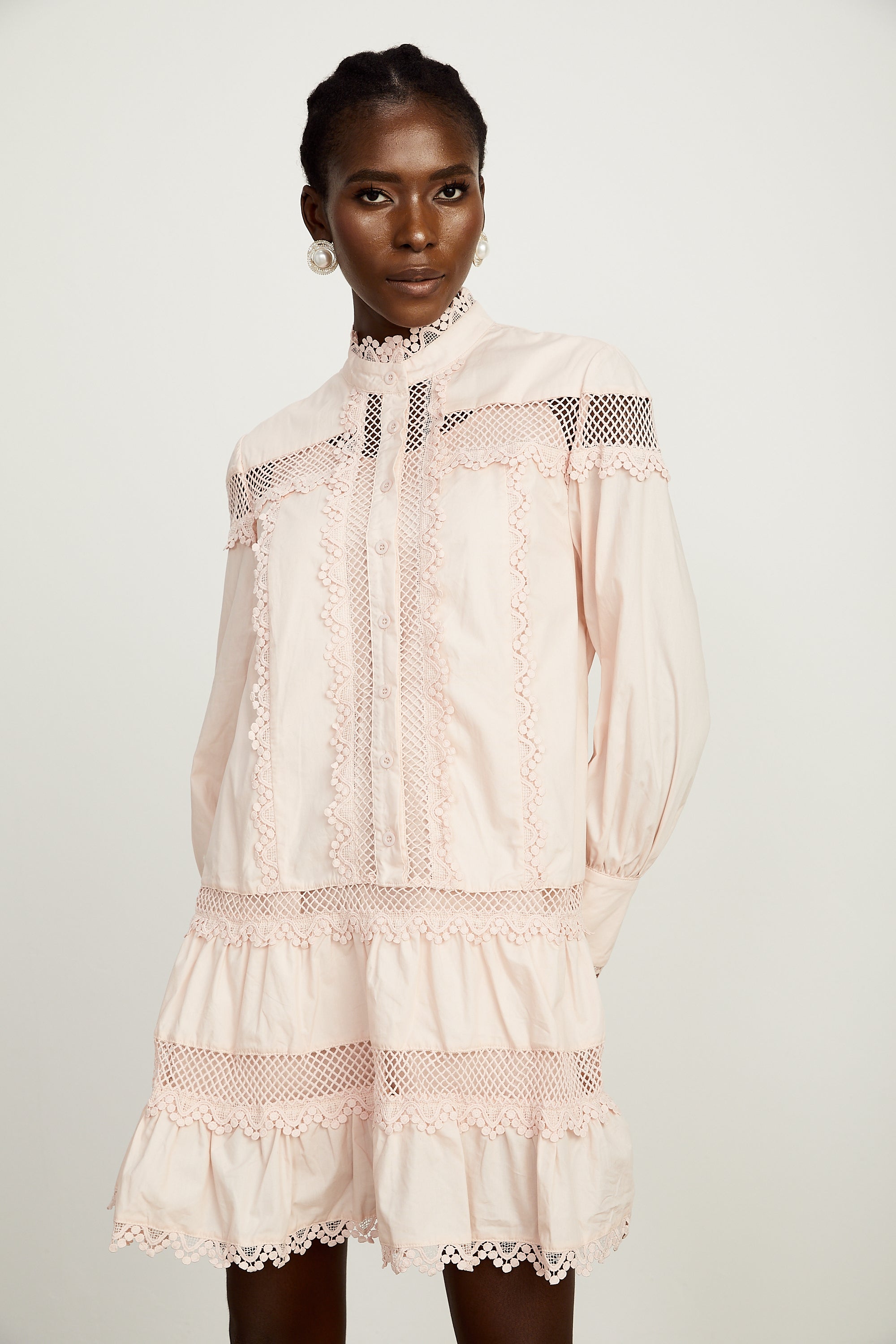 Enora dekolte mini elbise