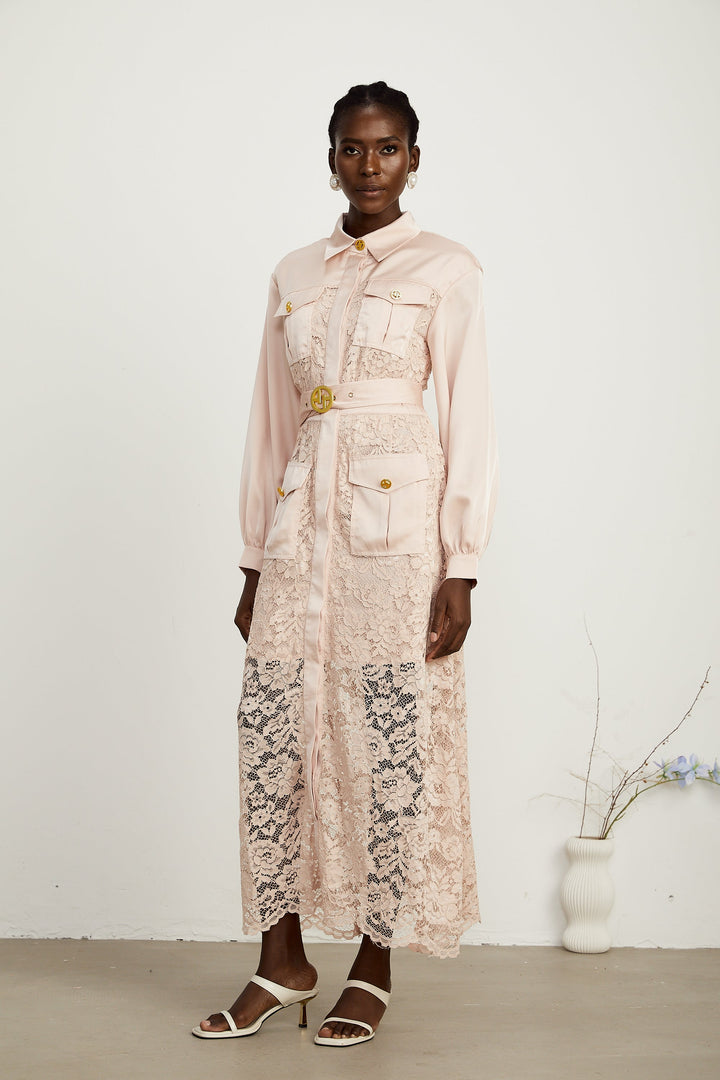 Delphine cepli midi elbise