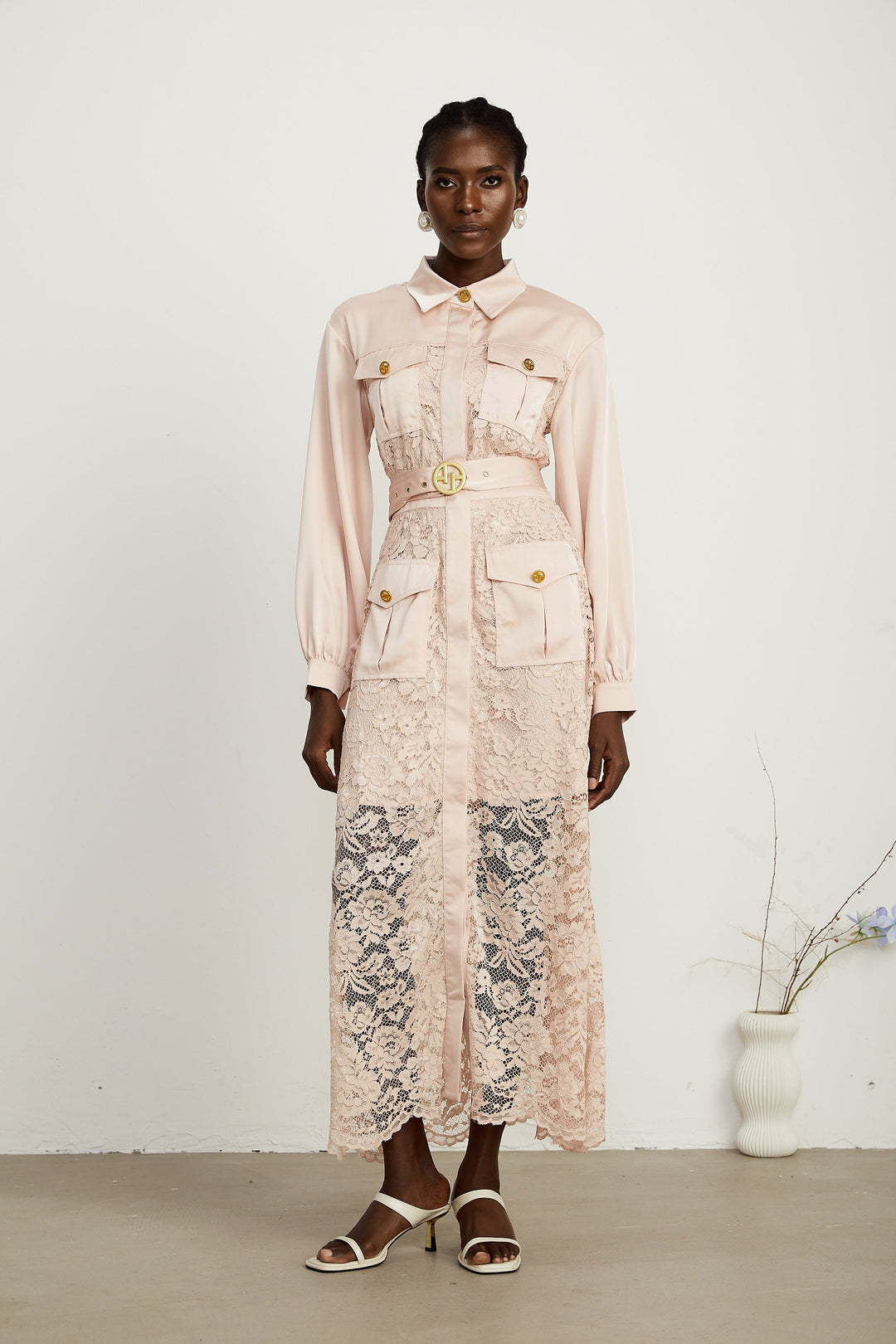 Delphine cepli midi elbise