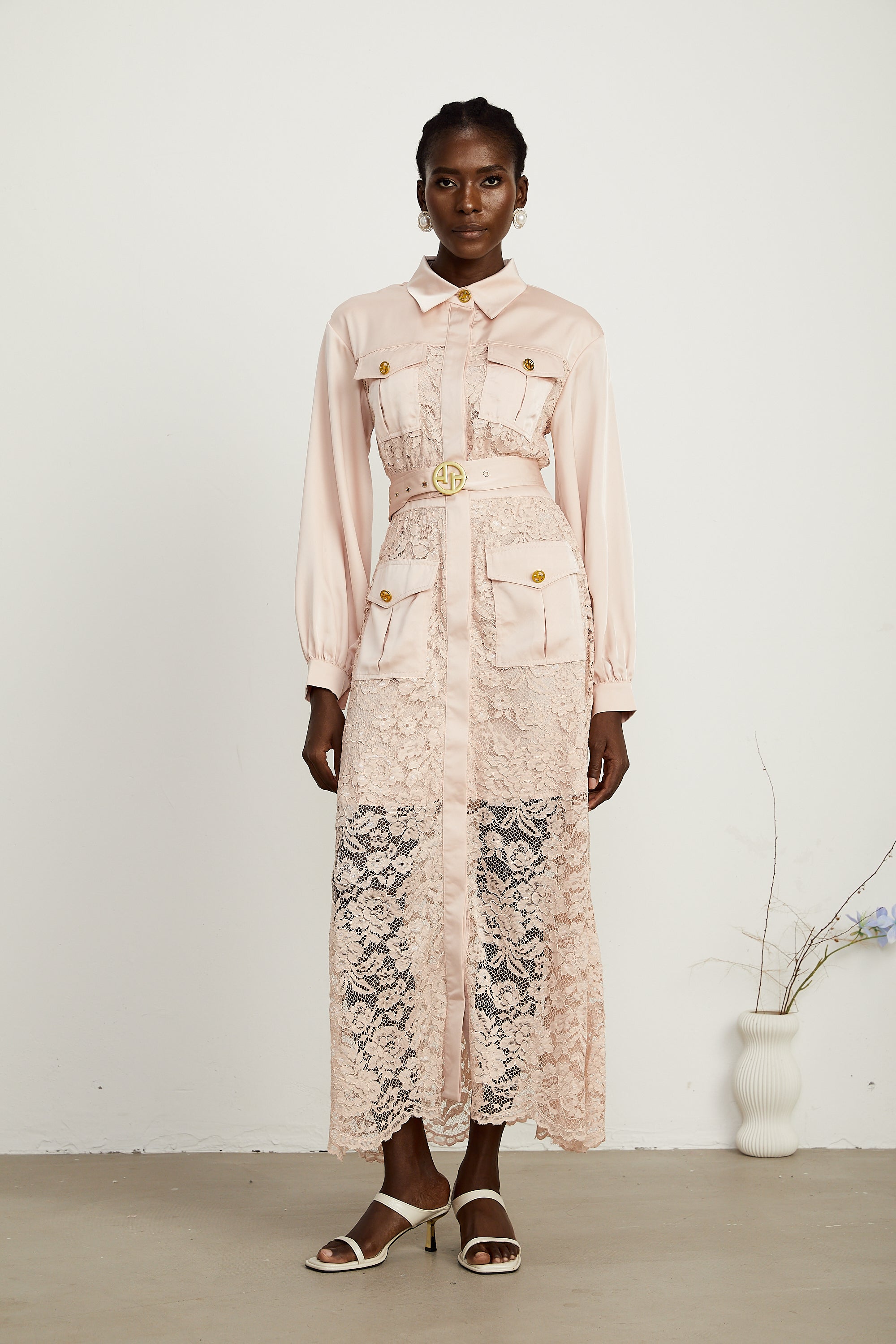 Delphine cepli midi elbise