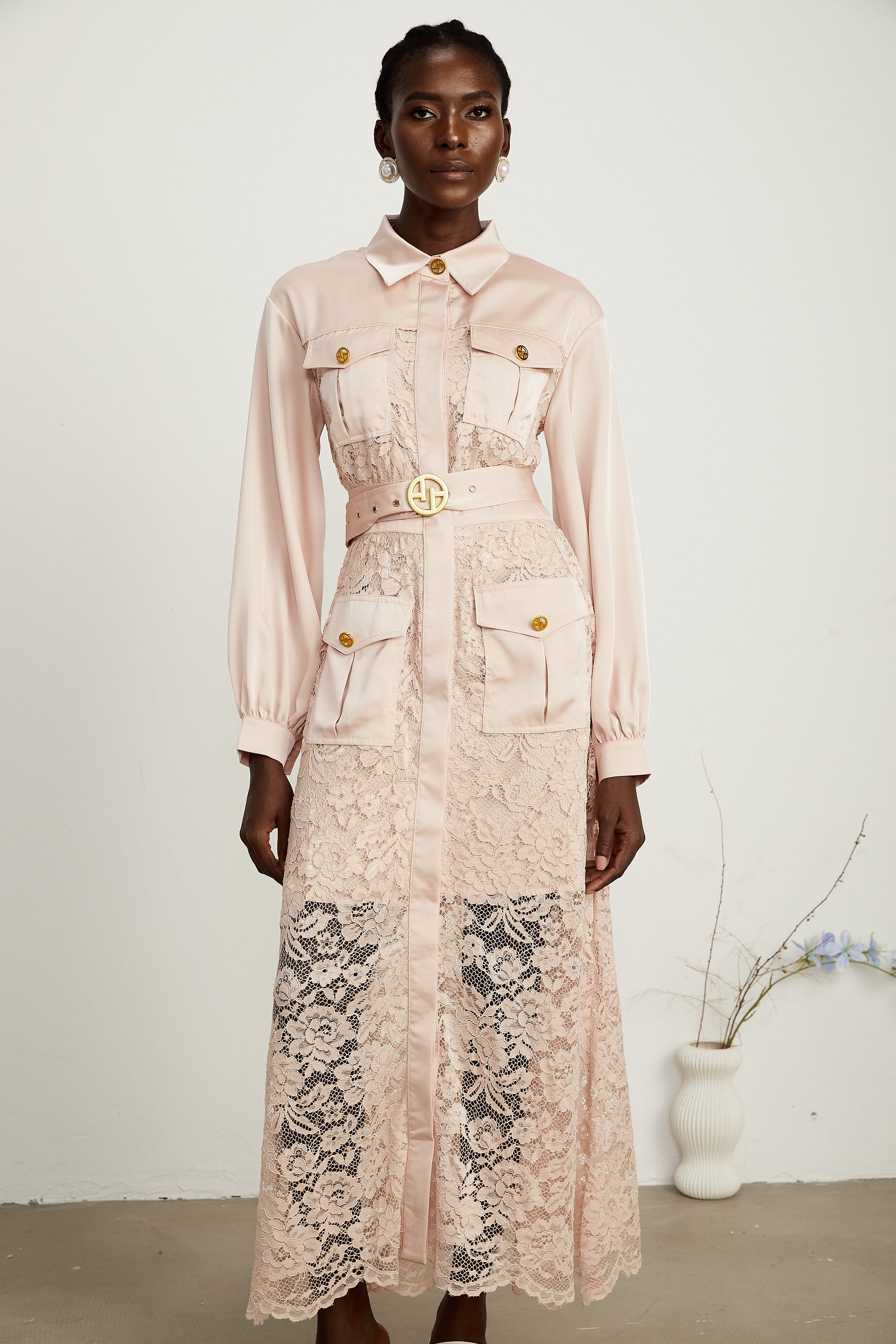 Delphine cepli midi elbise