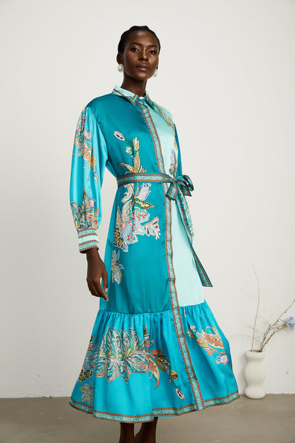 Dorothée paisley midi elbise