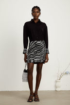 Colette saten mini elbise