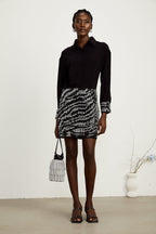 Colette saten mini elbise