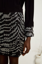 Colette saten mini elbise